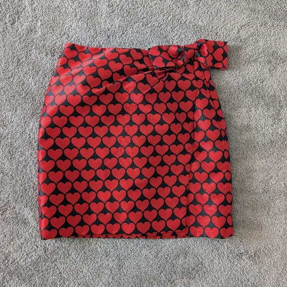J. Crew Black and Red Heart Skirt - Picture 4 of 8